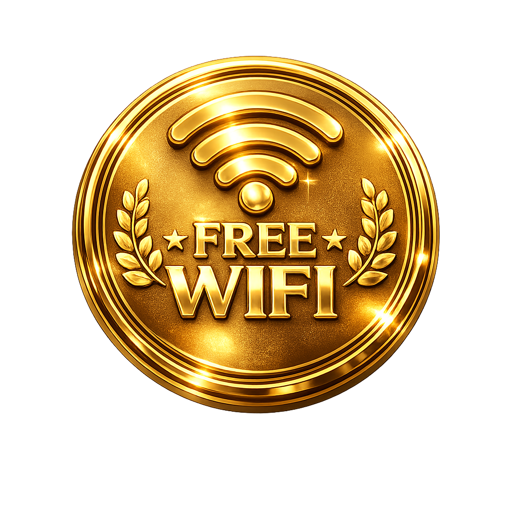 free wifi logo png gold 3d button